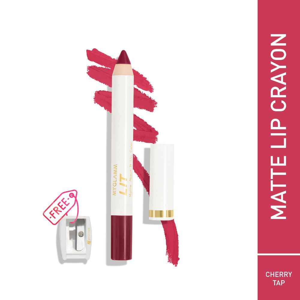 Buy MyGlamm LIT Matte About It Lip Color-Cherry Tap- - Purplle
