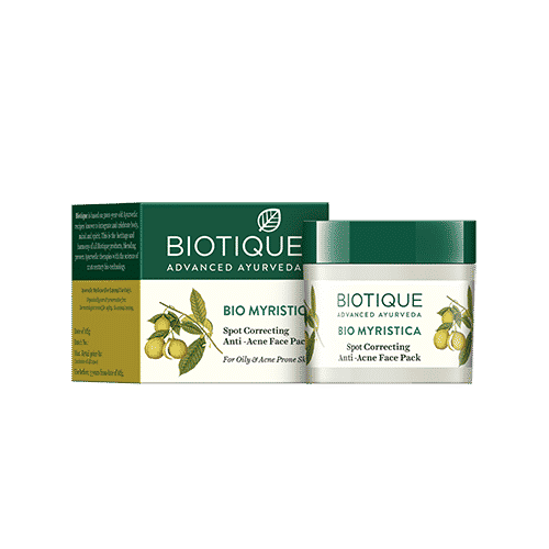 Buy Biotique Bio Myristica Spot Correcting Anti-Acne Face Pack (20 gm) - Purplle