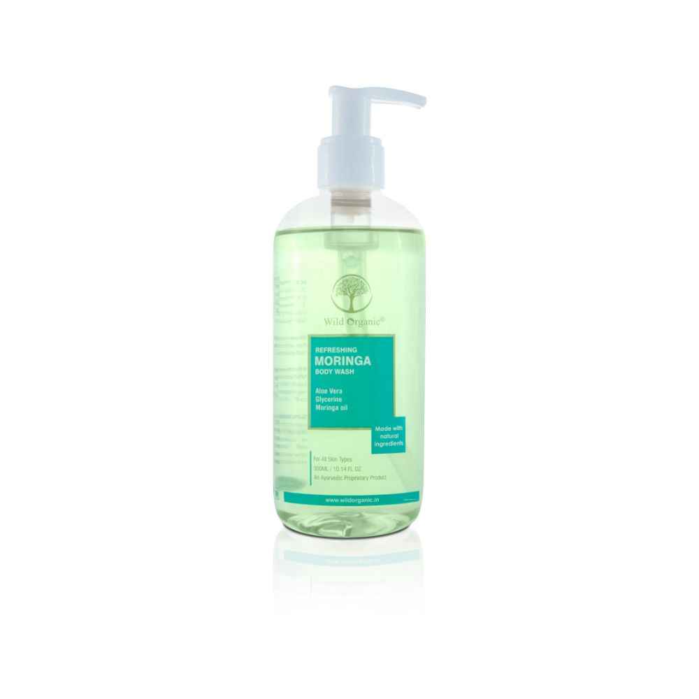 Buy WILD ORGANIC Refreshing Moringa Body Wash Soothing And Moisturizing Skin 300Ml - Purplle