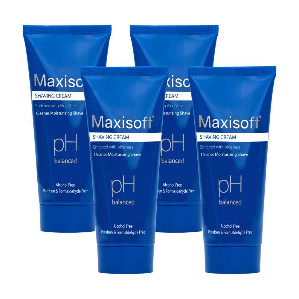 Buy Maxisoft Shaving Cream |With Aloe Vera, Shea Butter, Glycerine, Allantoin |pH Balanced | Paraben Free|(100 ml Pack Of 4) - Purplle