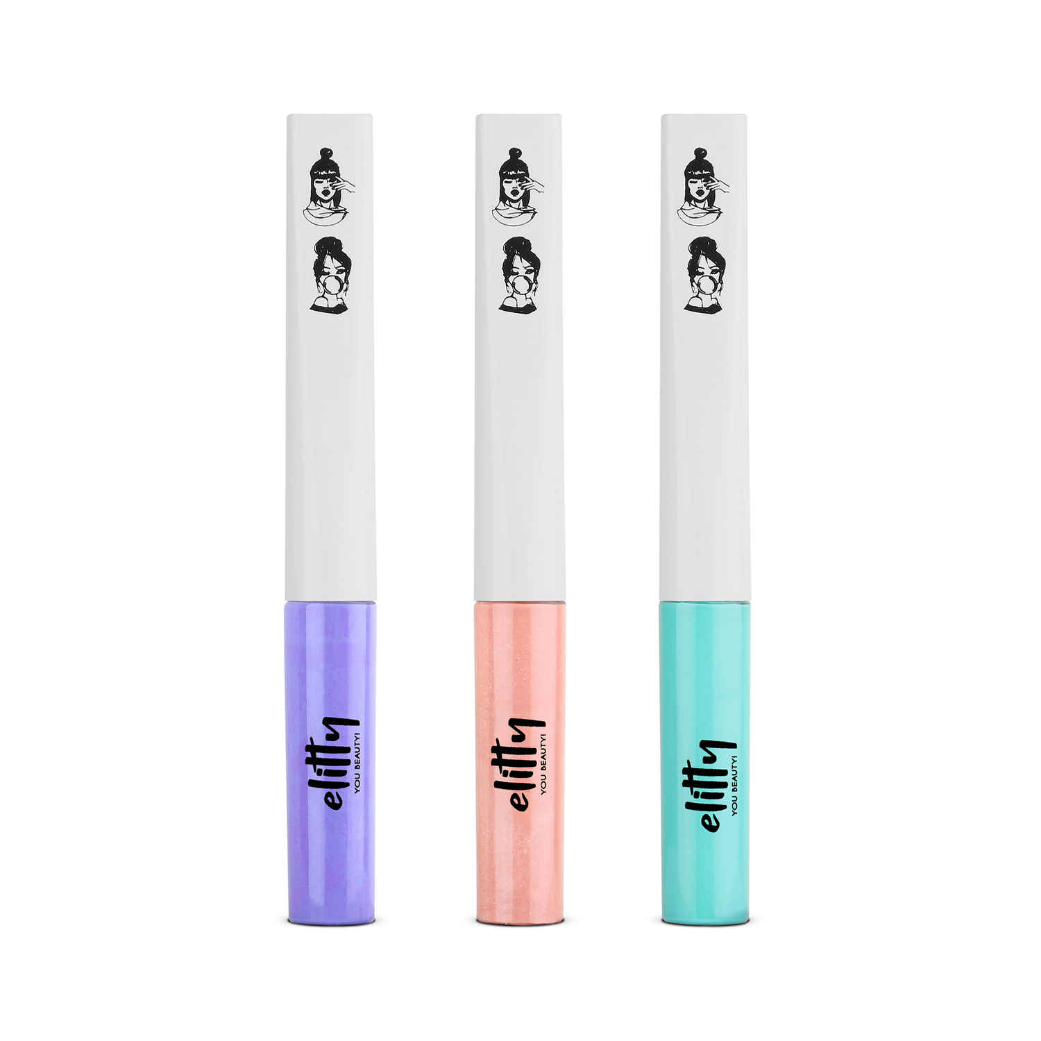 Buy Elitty Eye Gotta Feeling - Pastel Pop Combo (Lilac Dreams - Purple, Fading Love - Pink, High Maintenance - Cyan Green) Infused with Witch Hazel, Vegan & Cruelty Free 1 Pc - Purplle
