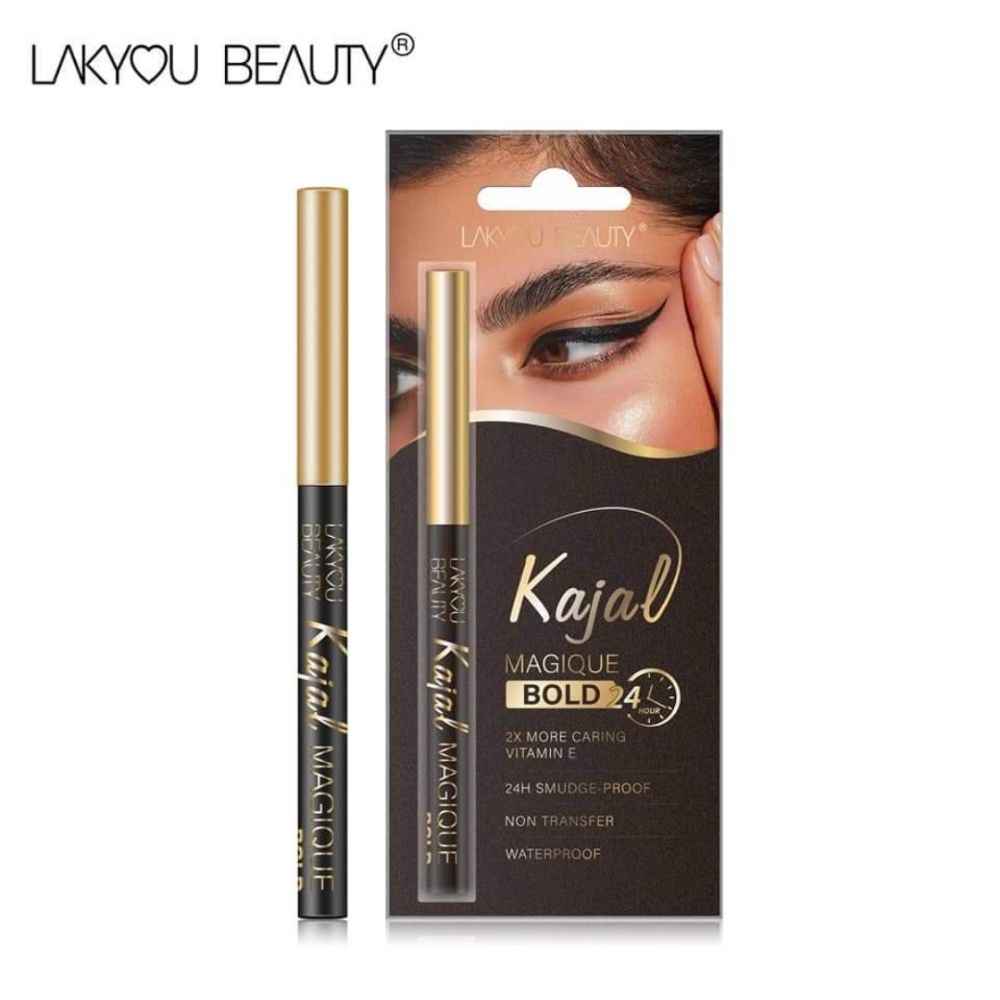 Buy Lakyou Beauty 24 Hrs Stay Bold & Black Smudgeproof Kajal - Purplle