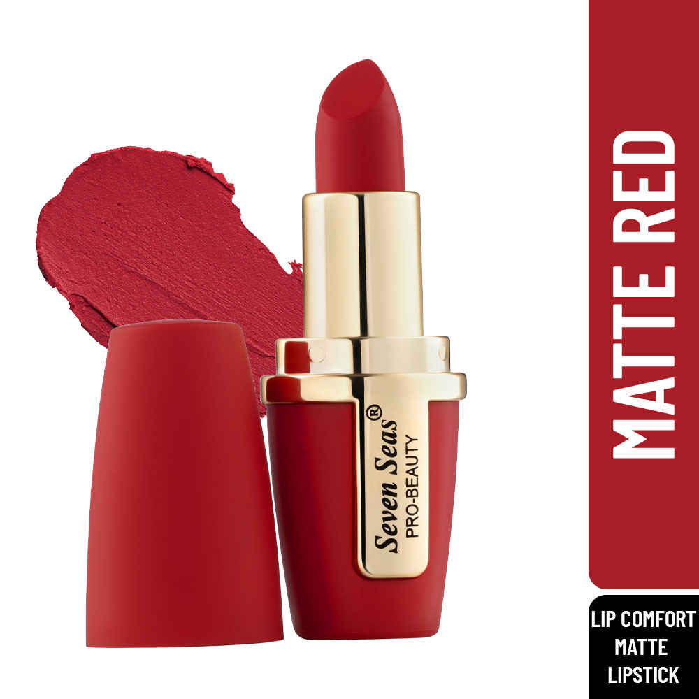 Buy Seven Seas Lip Comfort Velvet Matte Lipstick (Red Matte, 4.2 g) - Purplle