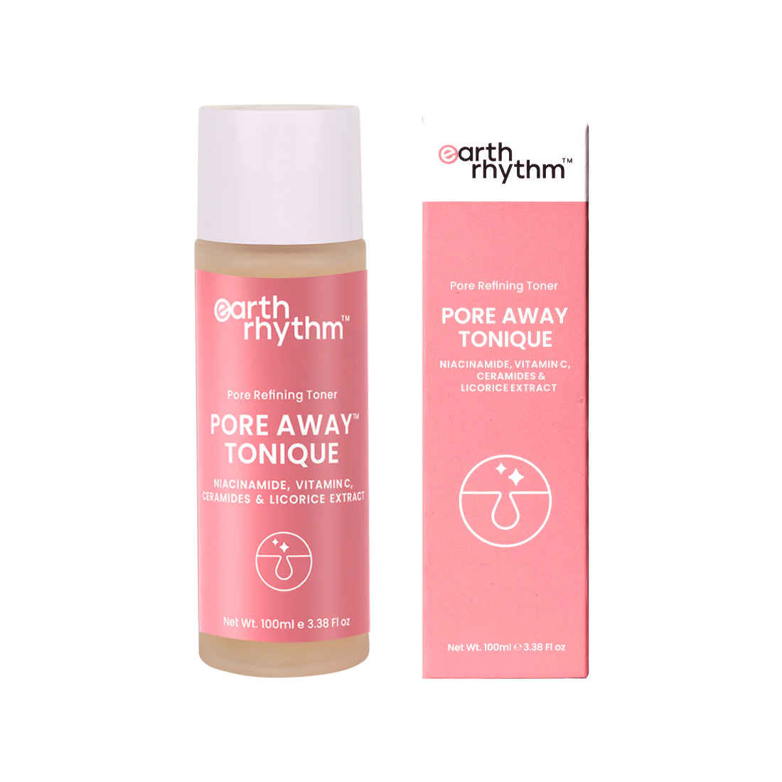 Buy Earth Rhythm Pore Away Face Tonique/ Toner | Minimize Pores, Maintain Skin Elasticity, Brightens Skin | for All Skin Types | Men & Women - 100 ML - Purplle