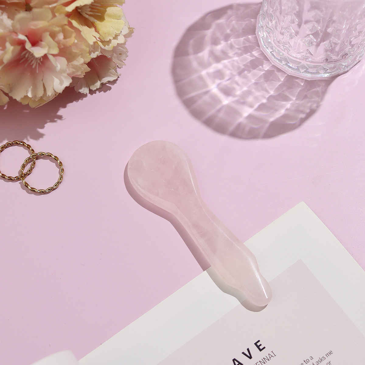 Buy Noiant Sppon Gua Sha- Spoonie Rose Quartz | Deep Massage & Boosts Circulation Massager Face Lifting Tool facial Gua Sha Massage Tool 1 Pc - Purplle