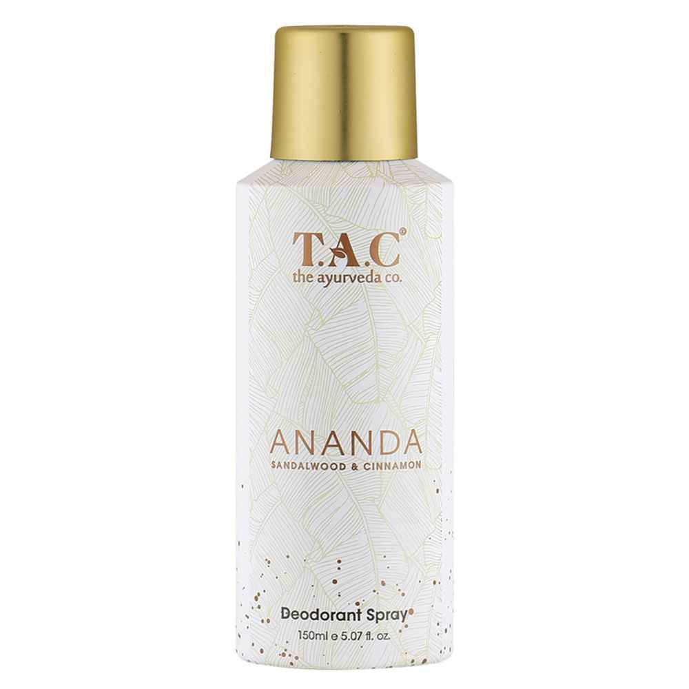 Buy TAC - The Ayurveda Co Ananda Sandalwood & Cinnamon Deodorant Spray for Refreshing & Long Lasting Fragnance, 150ml - Purplle