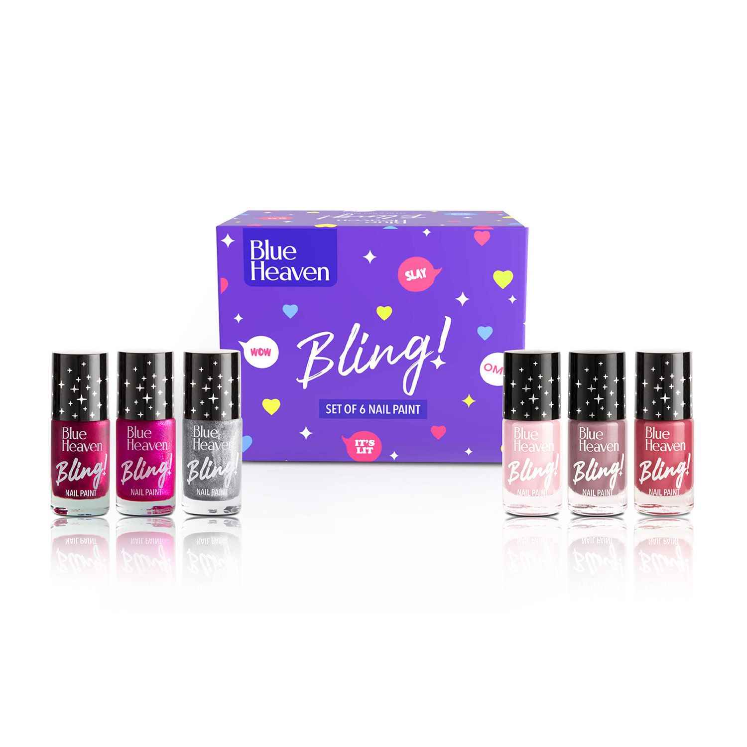 Buy Blue Heaven Bling Nail Paint Drama Queen Edition,( 48 ml) - Purplle