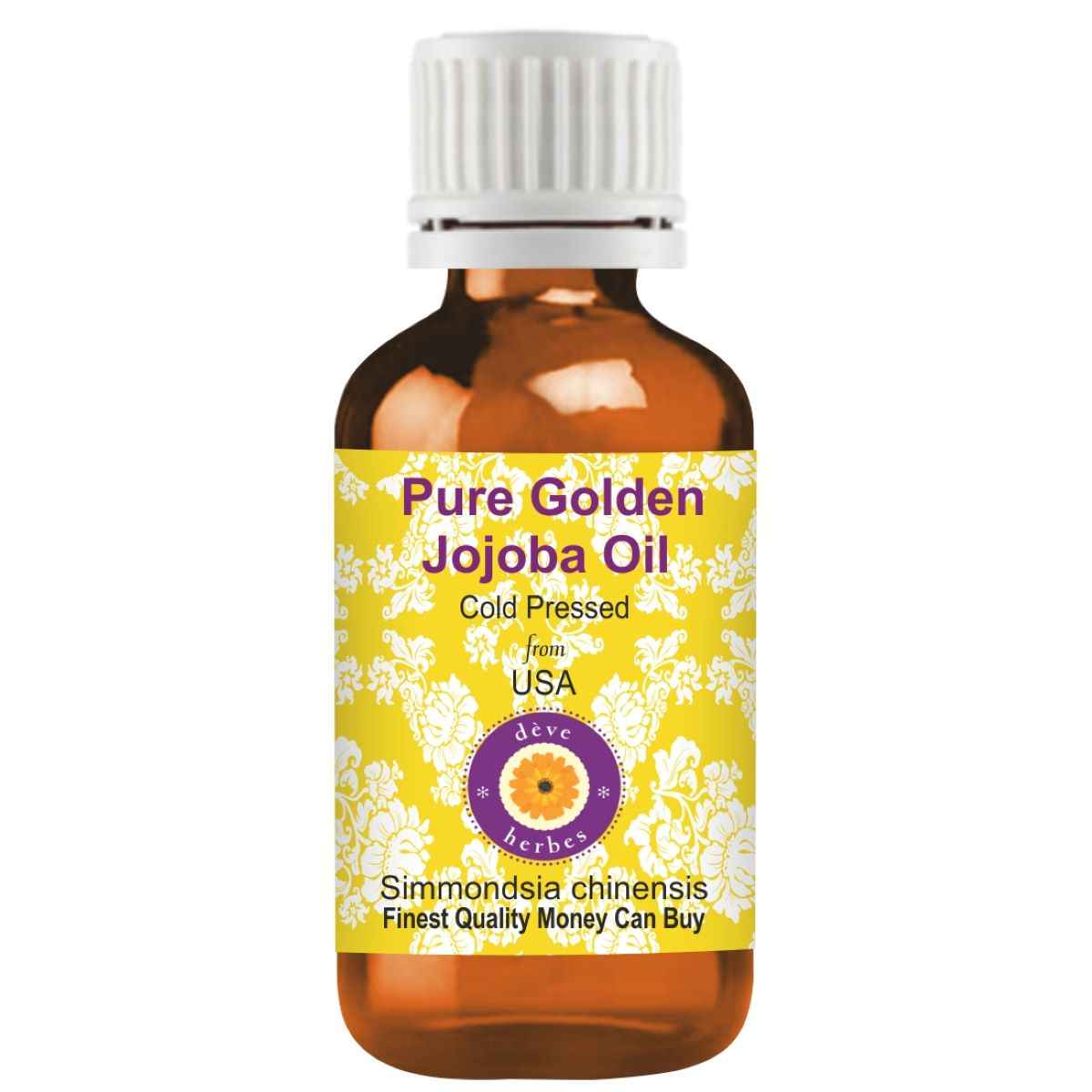 Buy Deve Herbes Pure Golden Jojoba Oil (Simmondsia chinensis) Natural Therapeutic Grade Cold Pressed 5 ml - Purplle