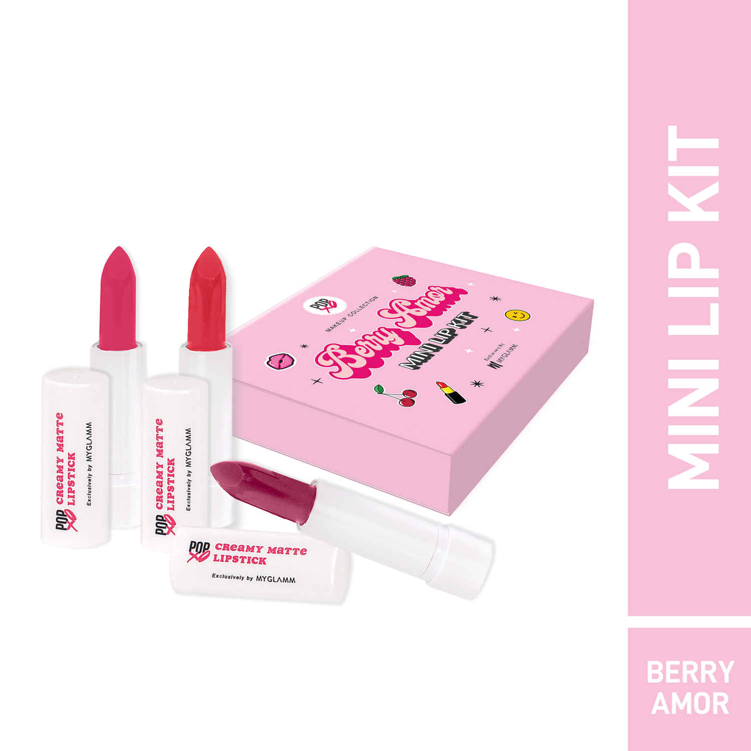 Buy Myglamm Popxo Makeup - Mini Lip Kit-Berry Amor-7.5 g - Purplle