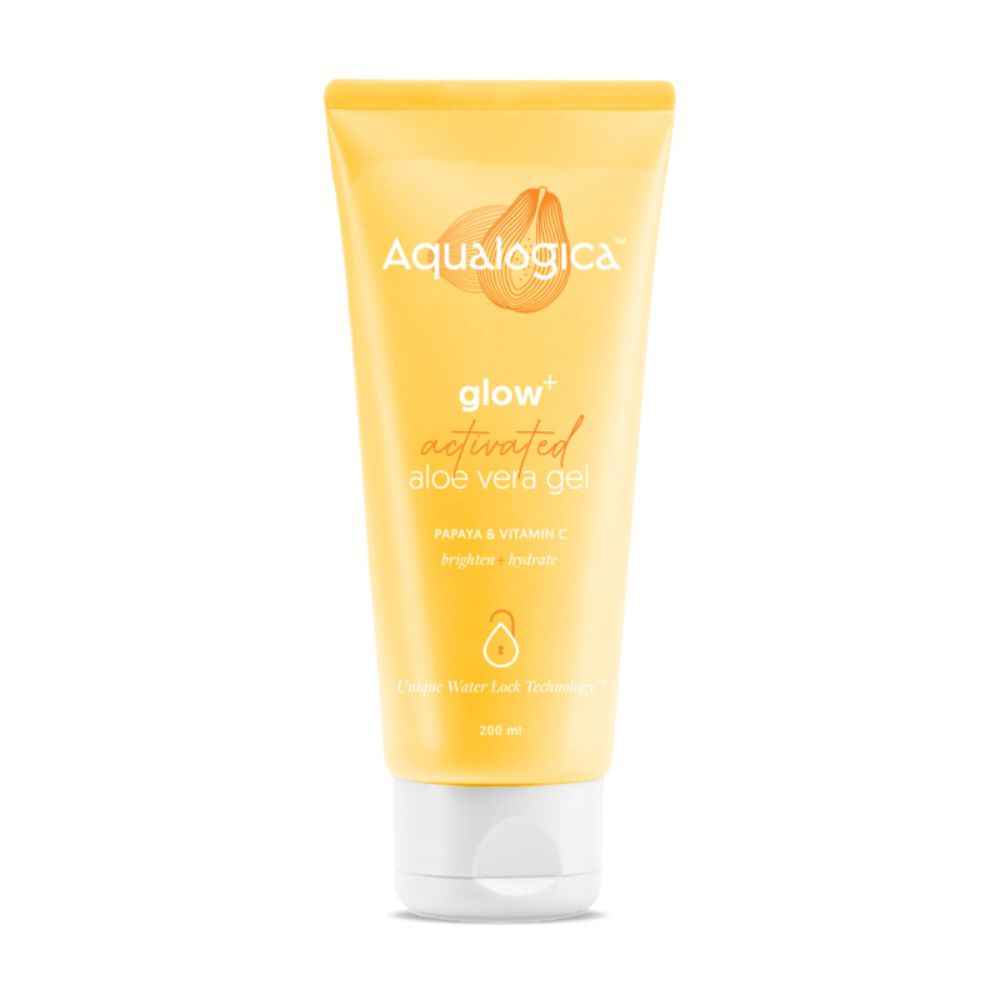 Buy Aqualogica Glow+ Activated Aloe Vera Gel with Papaya & Vitamin C 200ml - Purplle