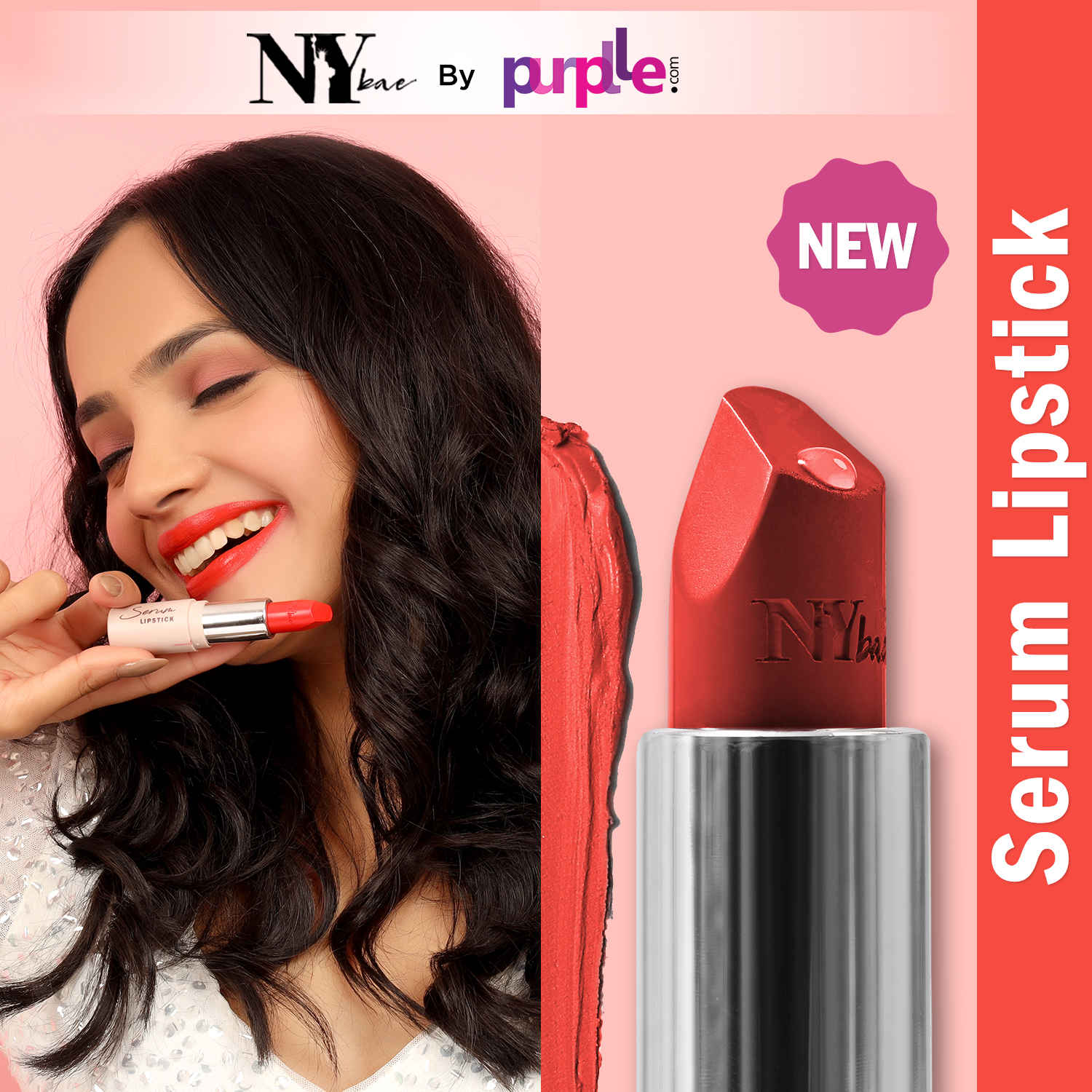 Buy NY Bae Runway Serum Lipstick - Fire Freeze 09 (4.2 gm) | Coral | Highly Pi gmented | Vitamin E & Fruit Oils | Lightweight | Non-Drying - Purplle