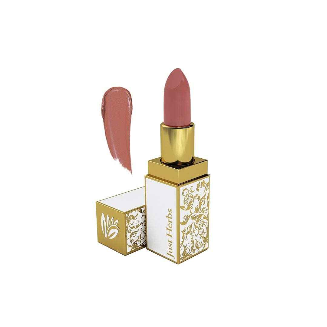 Buy Just Herbs Ayurvedic Herb Enriched Peachy Pink Matte Lipstick for Lip MoisturizingA A (Peachy Pink, 1.8 gm) - Purplle