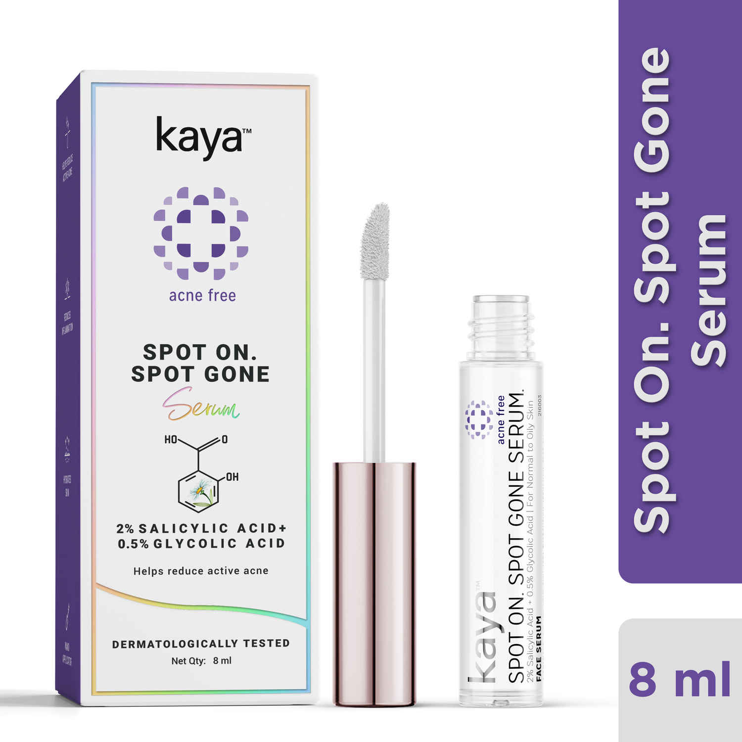 Buy Kaya Spot On Spot Gone Serum 8ml | Acne Care | Paraben Free | Salicylic Acid | Glycolic Acid |For All Skin Types - Purplle