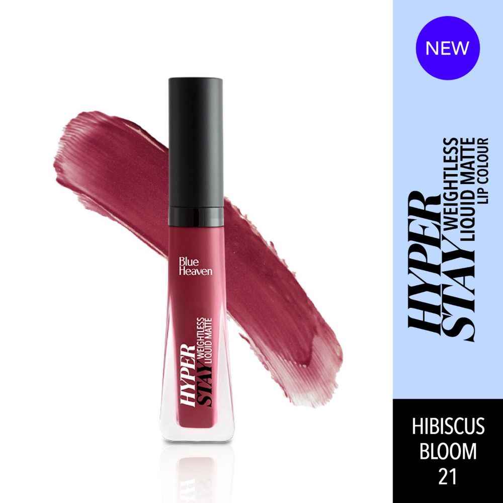 Buy Blue Heaven Hyperstay Weightless Liquid Matte Lipcolor, Hibiscus Bloom -21, 6ml - Purplle