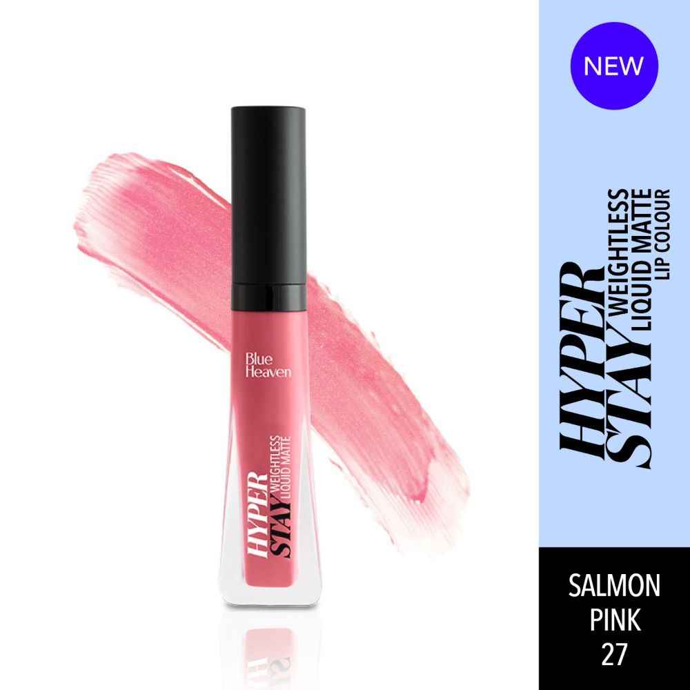 Buy Blue Heaven Hyperstay Weightless Liquid Matte Lipcolor, Salmon Pink -27, 6ml - Purplle