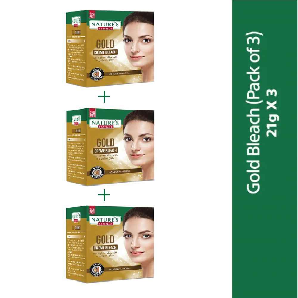 Buy Natures Essence Gold Creme Bleach, 21 g (pack of 3) - Purplle