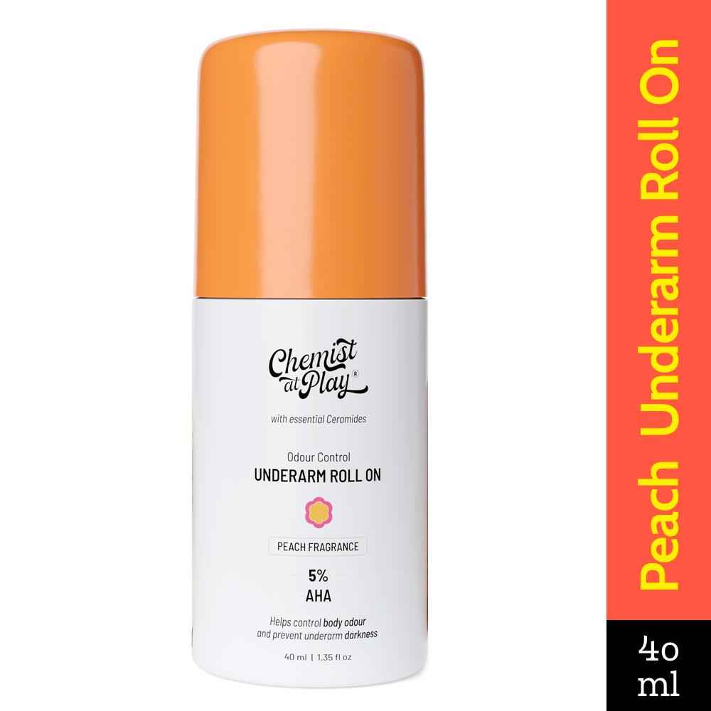 Buy Chemist at Play UnderArm Roll On - Whitens & Brightens Skin, Prevents Odour, Peach Fragrance Deodorant Roll-on - For Men & Women (40 ml) - Purplle