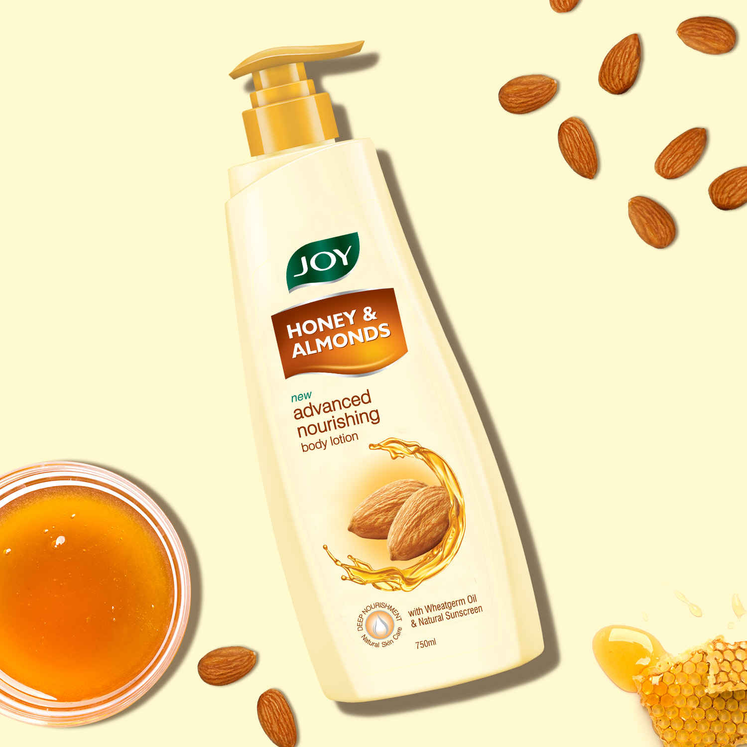 Buy Joy Honey & Almonds Advanced Nourishing Body Lotion, For Normal to Dry skin 750 ml - Purplle