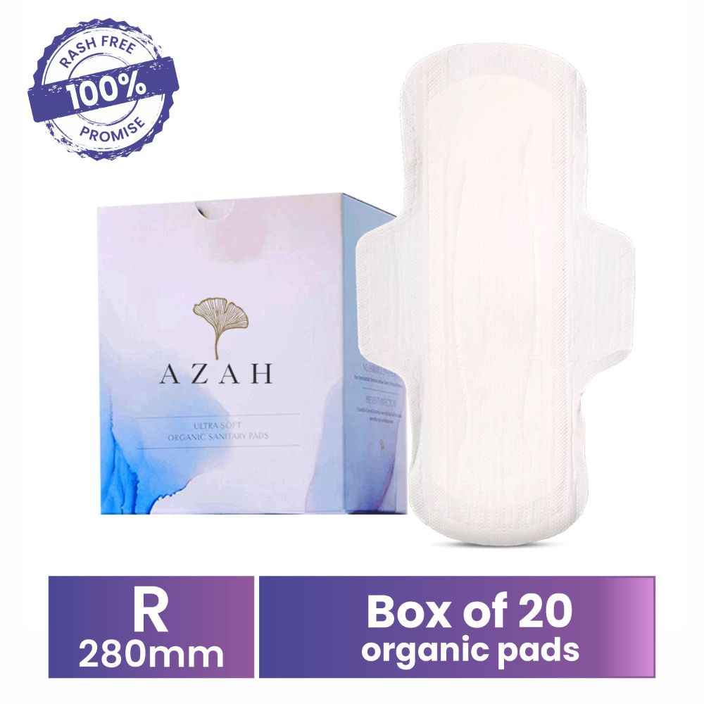 Buy Azah Rash-Free Organic Sanitary Pads (Box of 20 Pads : All Regular - without Disposable bags ) - Purplle