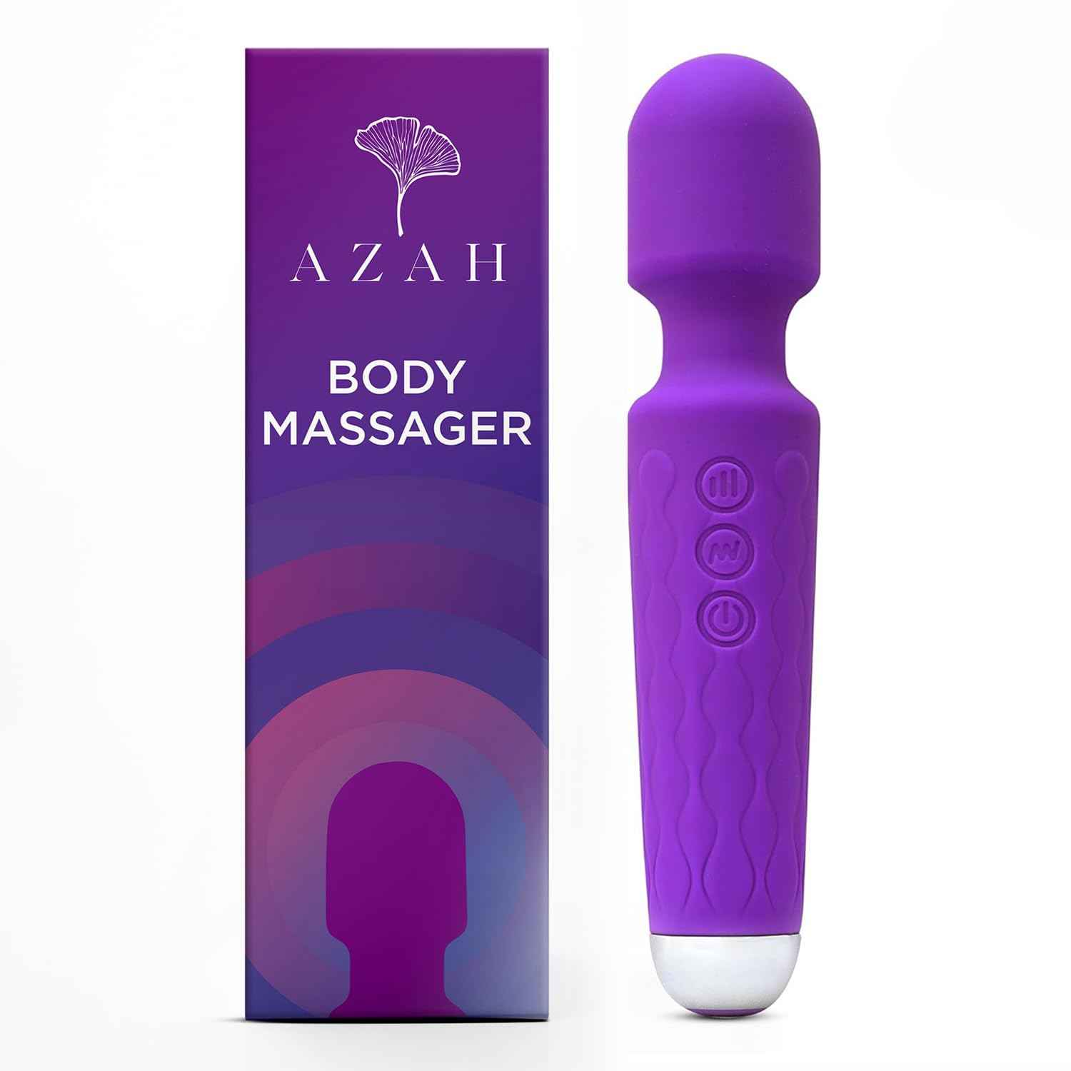 Buy Azah Personal Body Massager for Women | Chargeable Vibrator Massage Machine | Massager for Relaxation & Pain Relief | Hand Massager for Females | Waterproof | Easy to Clean | Portable | Flexible Head - Purplle