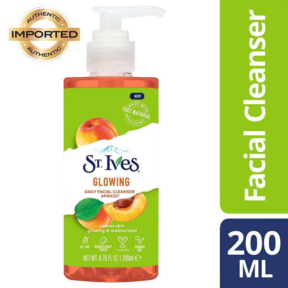 Buy St. Ives International Glowing Daily Facial Cleanser Apricot,100% natural extracts, Paraben free, oil free, 200 ml - Purplle
