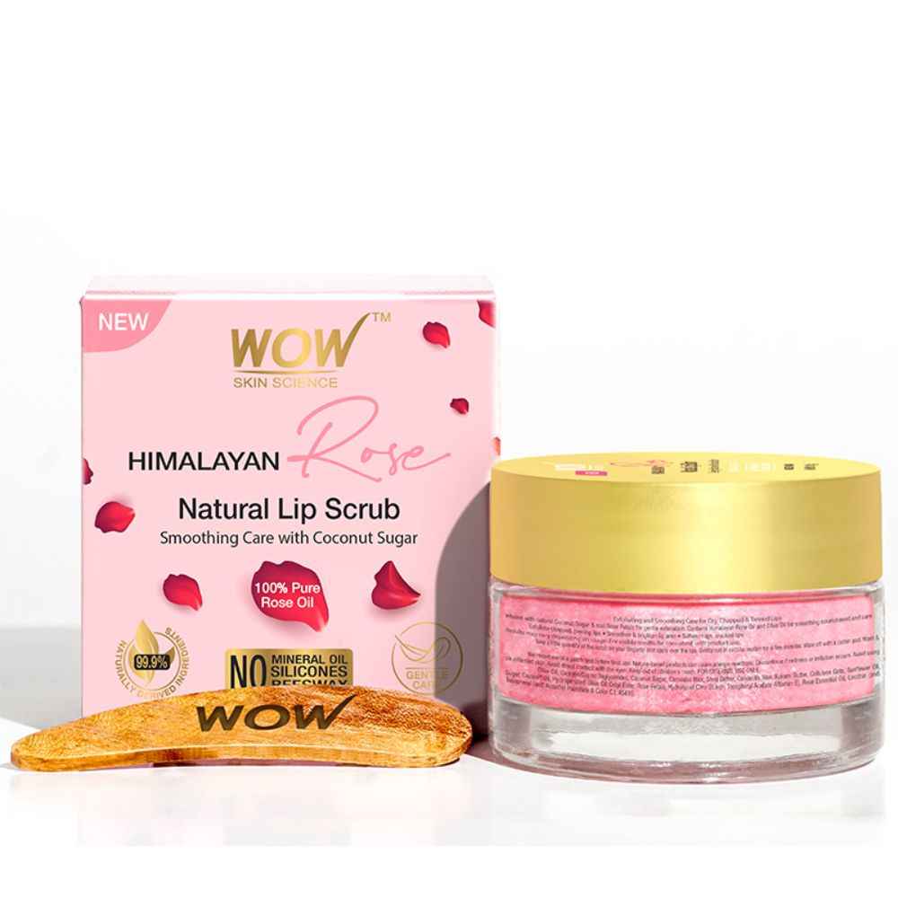 Buy WOW Skin Science Himalayan Rose Lip Scrub - Exfoliates / Smoothens Chapped & Cracked lips with 100% Natural Himalayan Pure Rose Oil - For Dry, and Tanned lips - 15g - Purplle