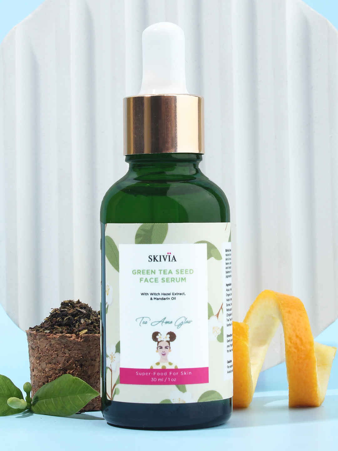 Buy Skivia Green Tea Seed Face Serum with Witch Hazel & Mandarin Oil - 30 ml | Gives Dewy, Radiant Skin | For All Skin Types | Unisex - Purplle