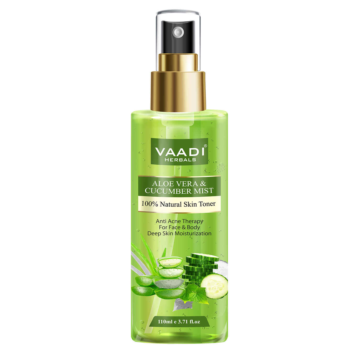 Buy Vaadi Herbals Aloe Vera & Cucumber Mist - 100% Natural Skin Toner (110 ml) - Purplle