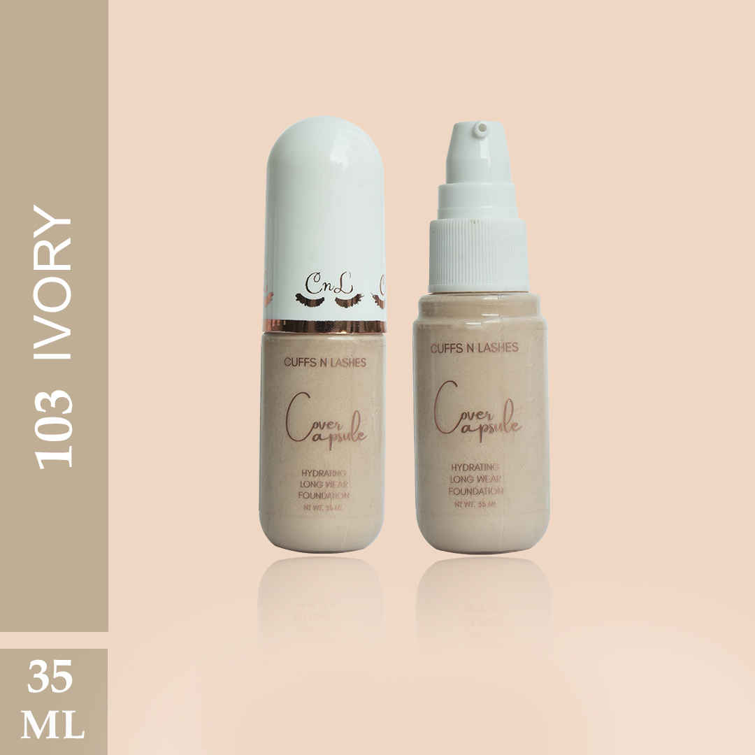Buy Cuffs N Lashes Cover Capsule Hydrating Foundation, Ivory 103 - 35 ml - Purplle