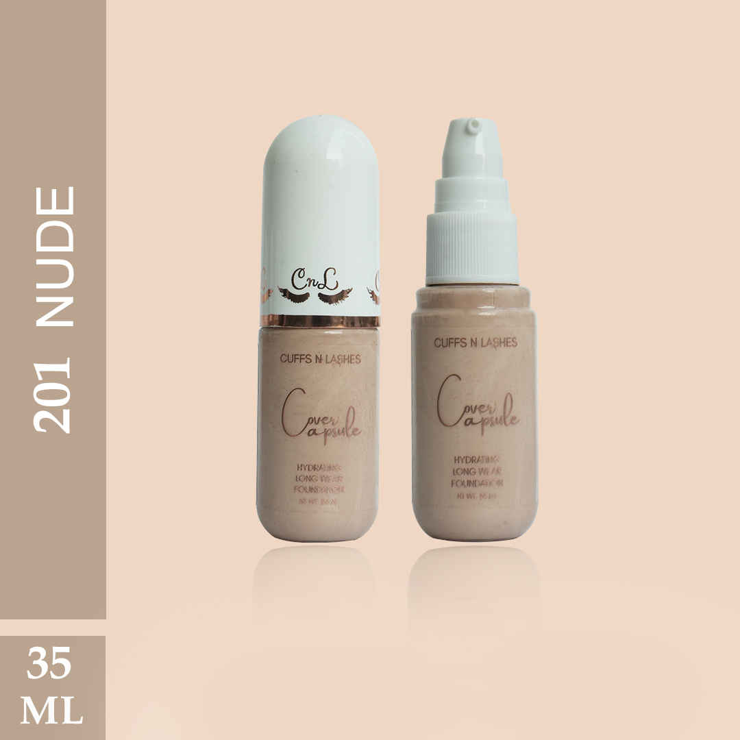 Buy Cuffs N Lashes Cover Capsule Hydrating Foundation, Nude 201 - Purplle