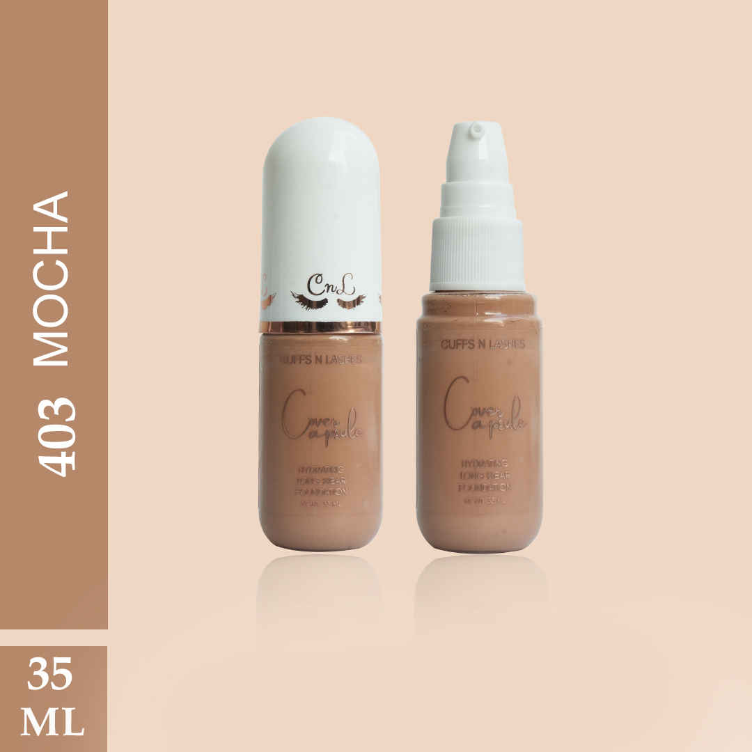 Buy Cuffs N Lashes Cover Capsule Hydrating Foundation, Mocha 403 - 35 ml - Purplle