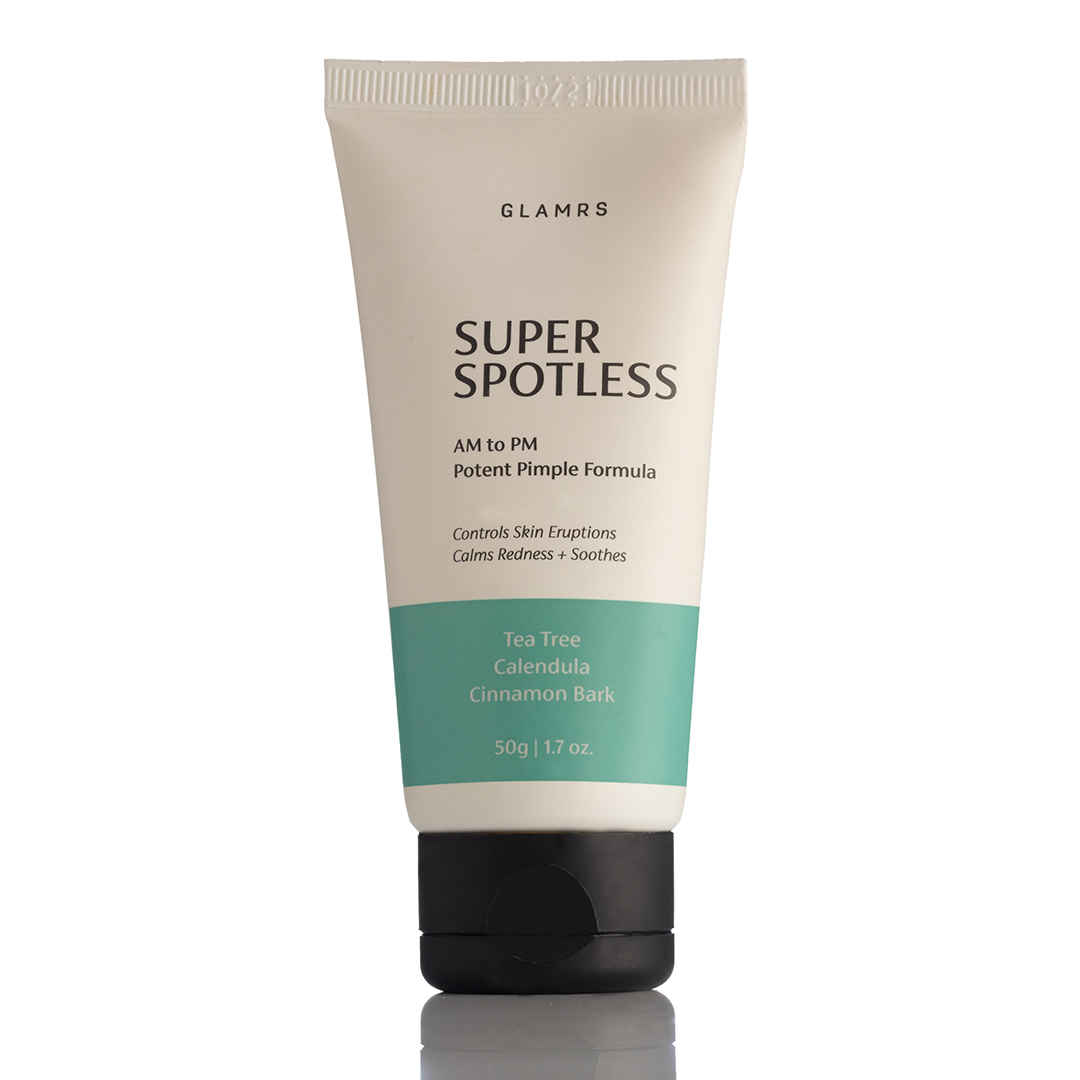 Buy Glamrs SUPER SPOTLESS AM to PM Potent Pimple Potion with Tea Tree Oil, Vitamin E and Neem Extract for Pimples, Acne Prone and Sensitive Skin (50 g) - Purplle