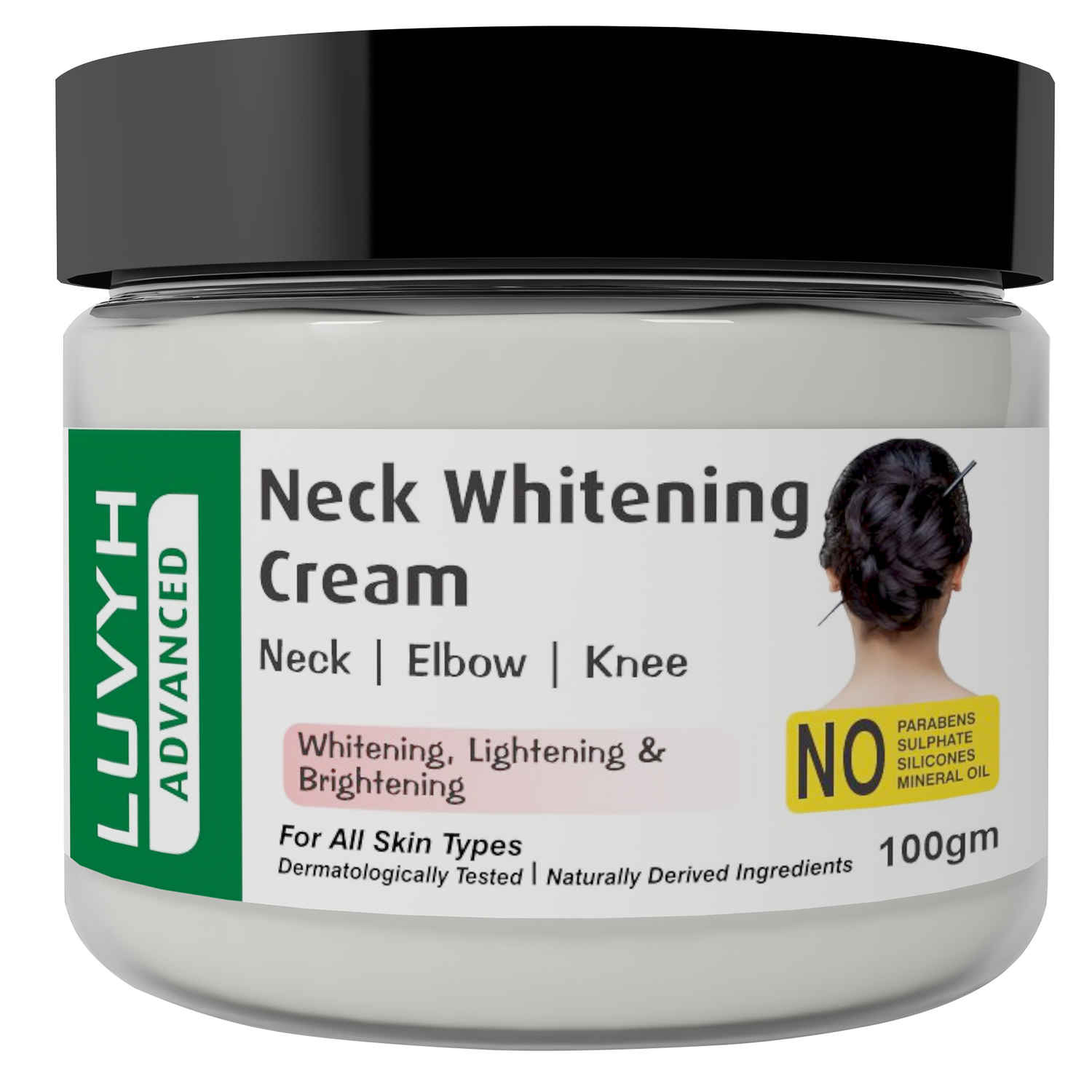 Buy Luvyh Neck Back Whitening Cream | Removes Fine Lines & Tanning, Lightens, Nourishes 100g for All Skin Types No Parabens, No Mineral Oil, No Sulphate, No Silicone - Purplle