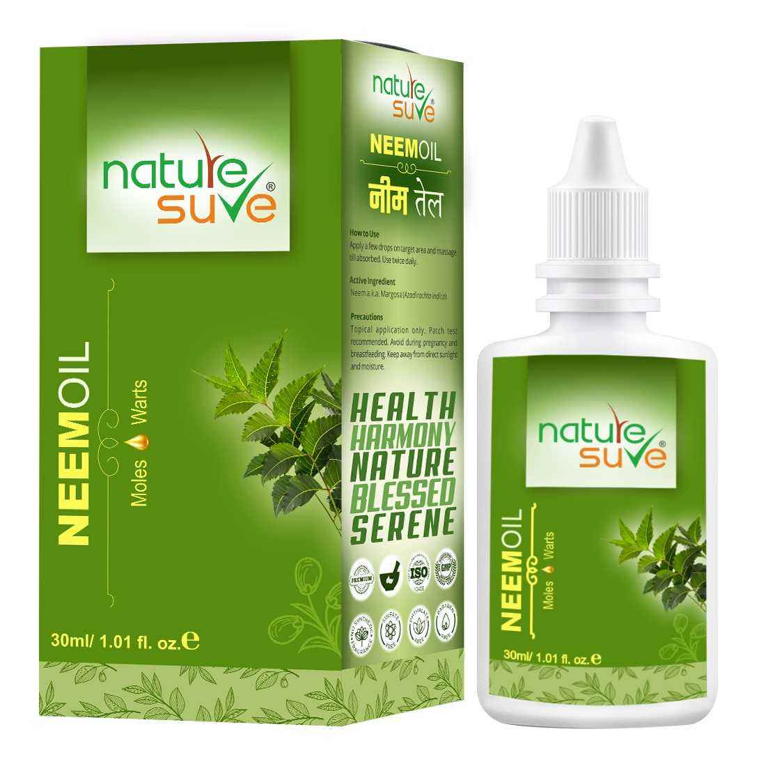 Buy Nature Sure Neem Oil for Moles & Warts in Men & Women - 1 Pack (30 ml) - Purplle
