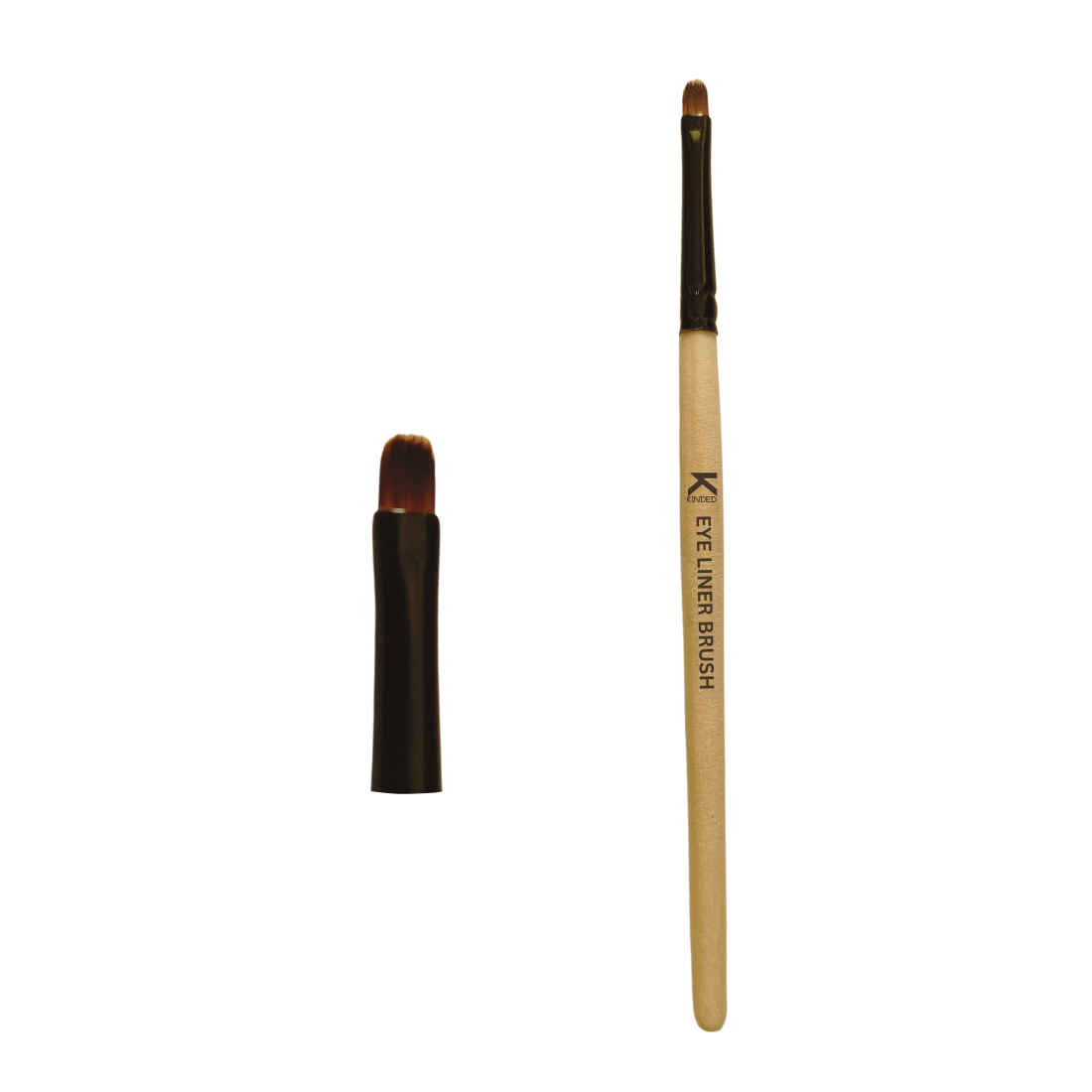 Buy KINDED Gel and Liquid Eye Liner Brush Professional Series for Eyes Makeup Beauty with Smooth Soft Synthetic Hair Bristles Anti Rust Aluminium Ferrule Natural Wooden Handle Grip 1 Pc - Purplle