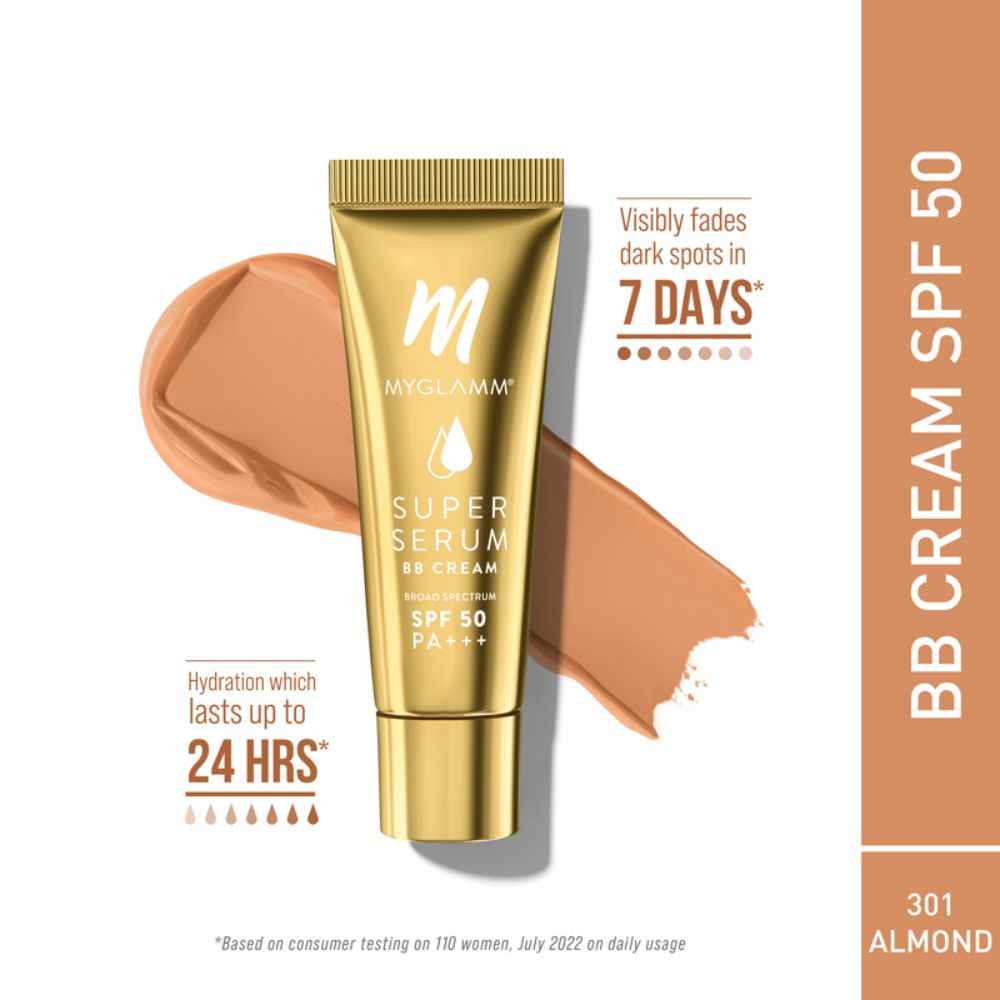 Buy MyGlamm Super Serum BB cream-301 Almond (15 gm) - Purplle