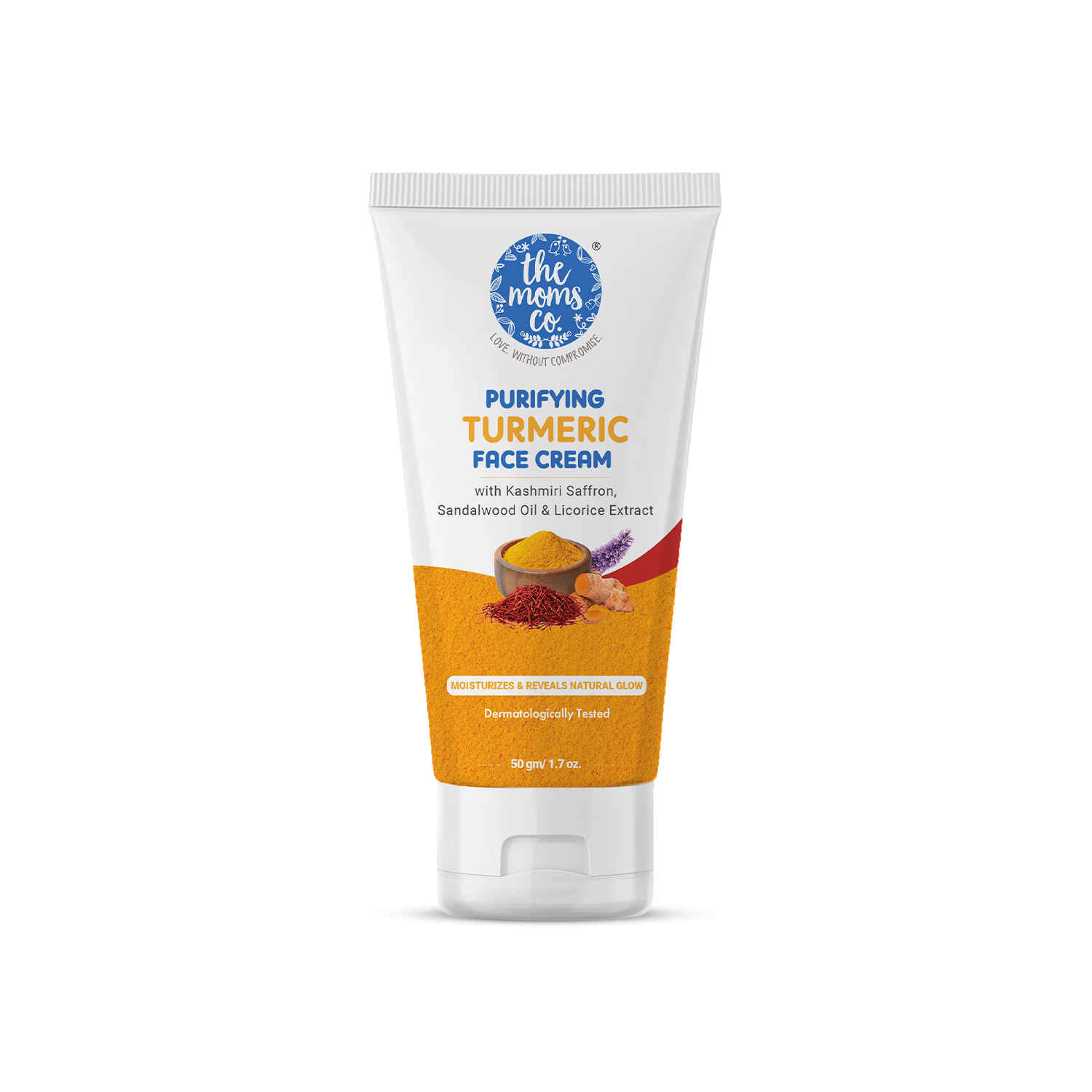 Buy The Moms Co. Turmeric Face Cream for Men & Women with Enriched exotic Kashmiri Saffron & Licorice Extract for Healthy, Glowing Clear Skin Dermatologically Tested (50 gm) - Purplle