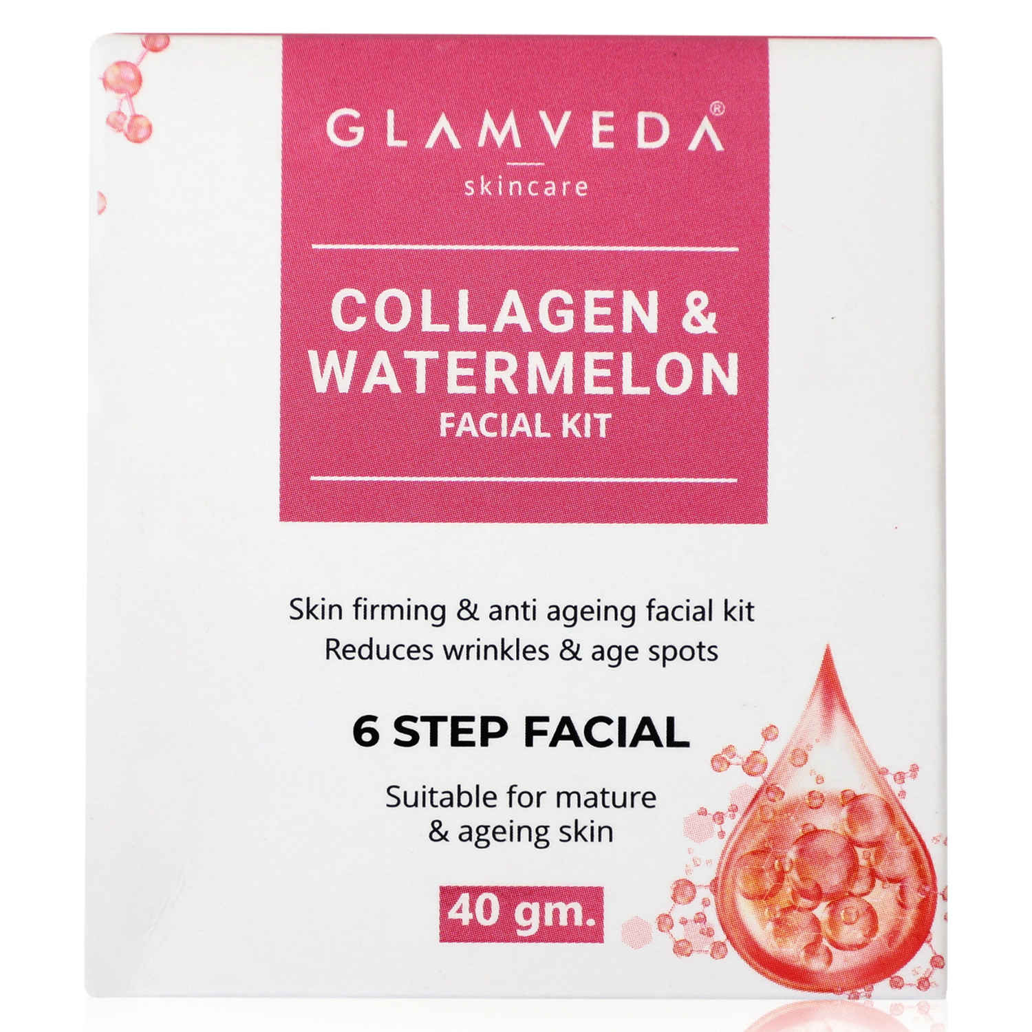 Buy Glamveda Watermelon & Collagen Facial Kit (40 gm) - Purplle