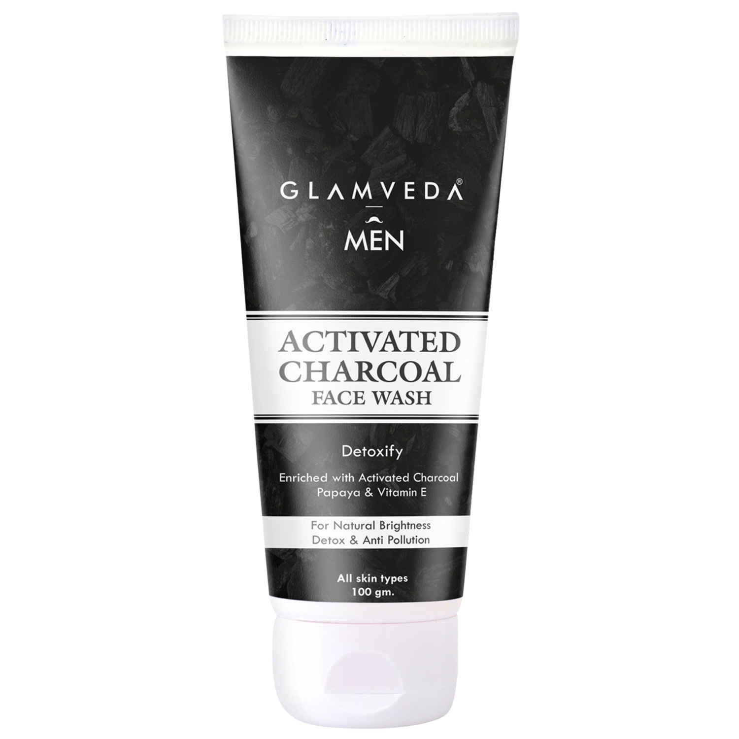 Buy Glamveda Men Activated Charcoal Detox Face Wash (100 ml) - Purplle