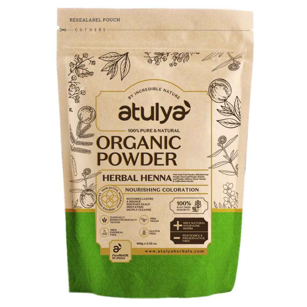 Buy Atulya Organic Powder Herbal Henna 100 gm - Purplle