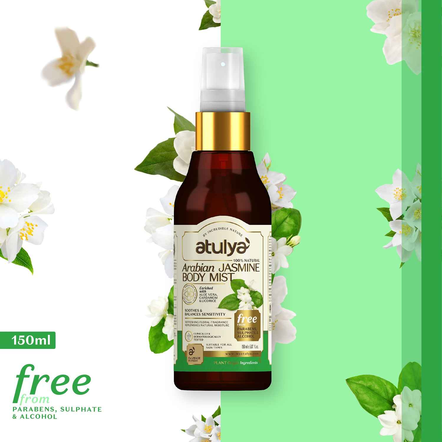 Buy Atulya Arabian Jasmine Body Mist 150 ml - Purplle