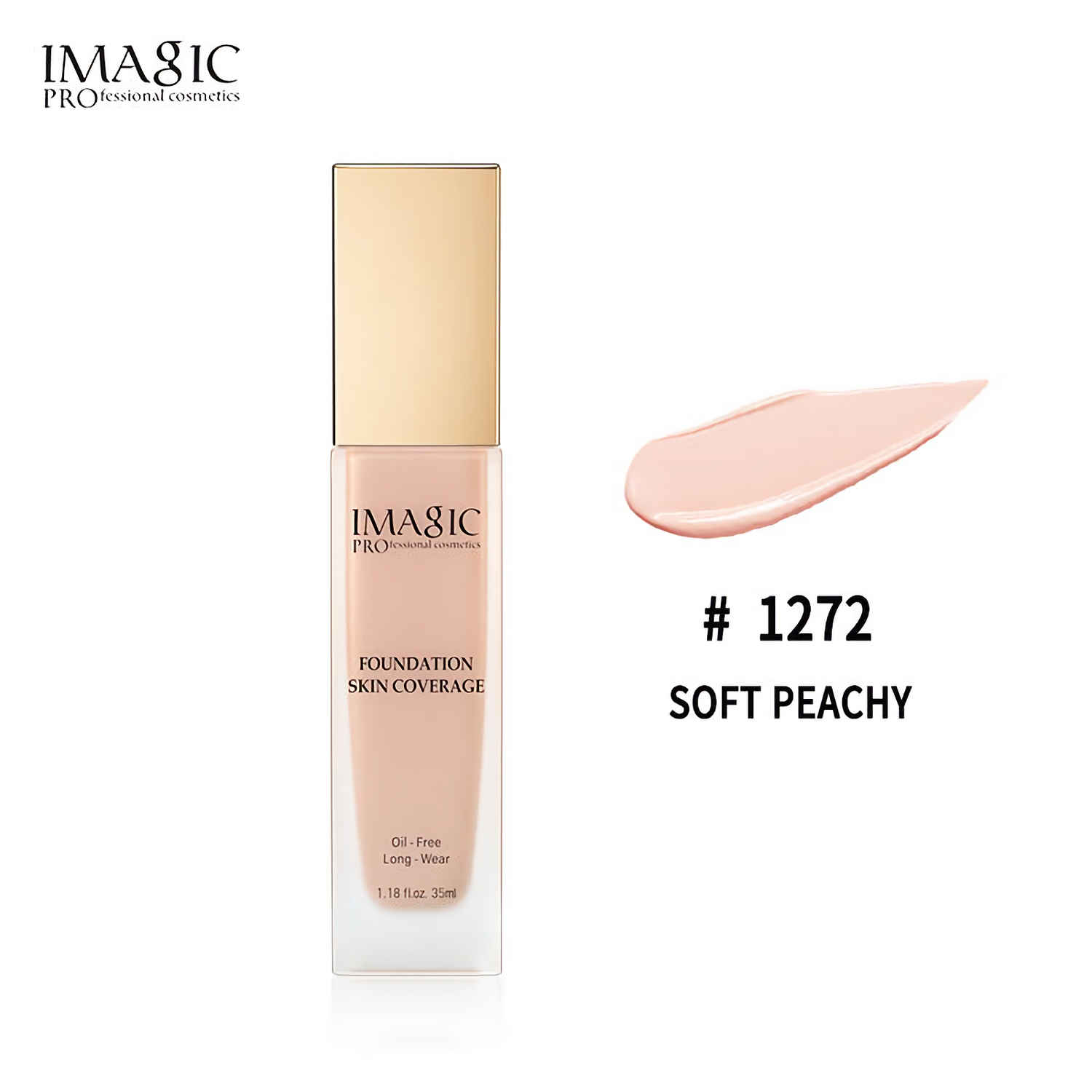Buy IMAGIC PROfessional Makeup Skin Coverage Foundation FA127-02 SOFT PEACHY - Purplle