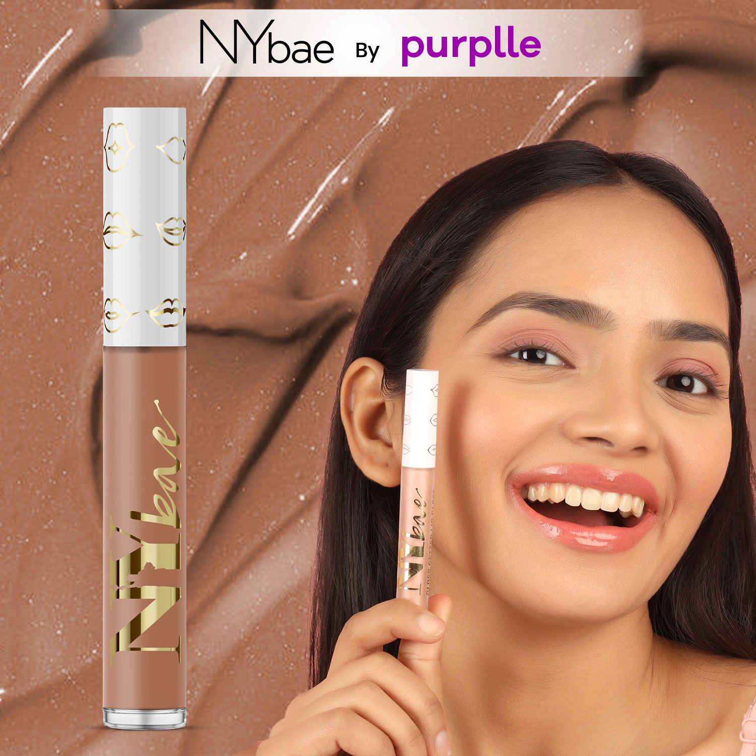 Buy NY Bae Gloss Getter Lip Gloss - Nude Longan 06 (2.8 ml) | Nude | Satin Glossy Finish | Rich Colour Payoff | Lightweight | Non-Sticky | Multipurpose - Purplle