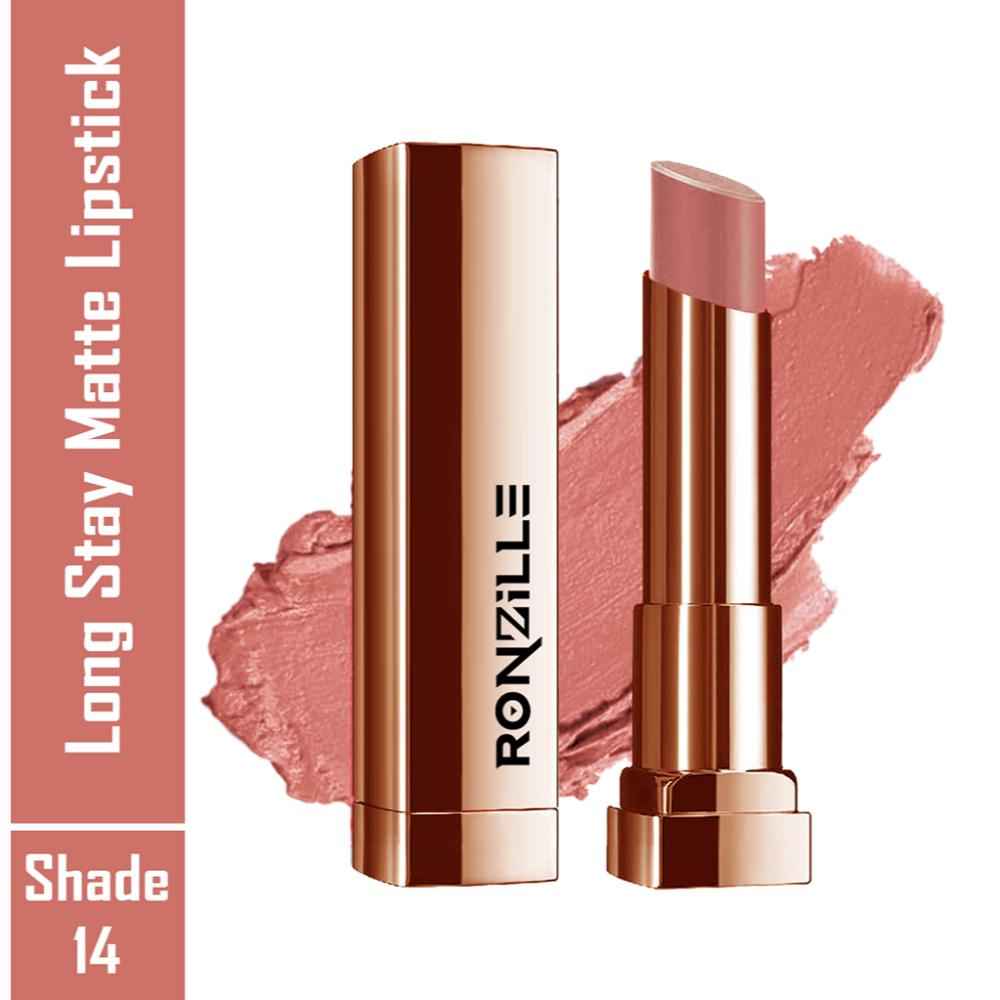Buy Ronzille RC Long Stay Creamy Matte Lipstick With Intense Colour -14 - Purplle