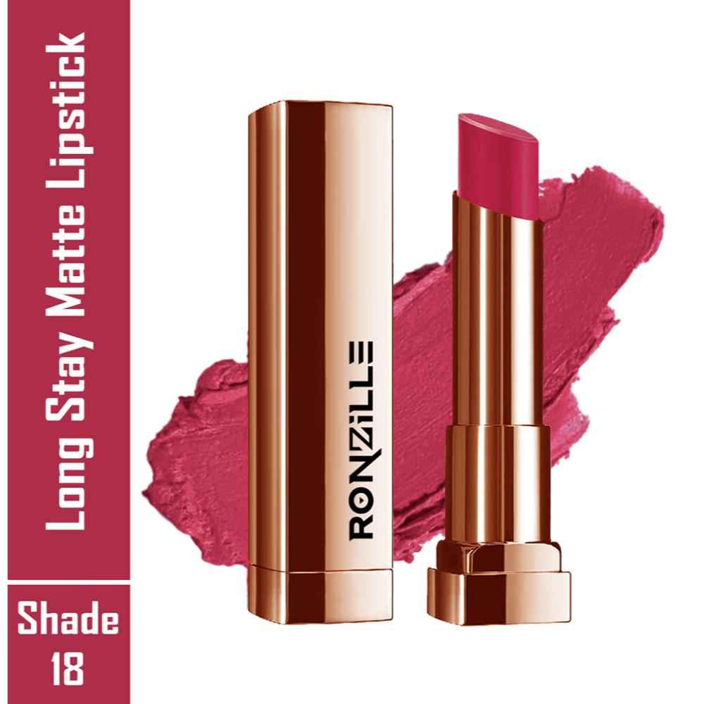 Buy Ronzille RC Long Stay Creamy Matte Lipstick With Intense Colour -18 - Purplle