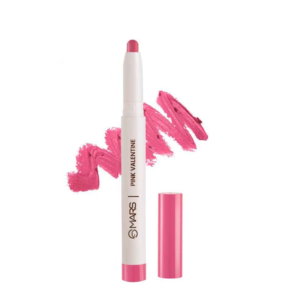 Buy MARS Retractable Poppins Long Lasting Lip Crayon | Matte Finish | Smudge Proof & Kiss Proof Crayon Lipstick for Women (1.3 gm) (18-PINK VALENTINE) - Purplle