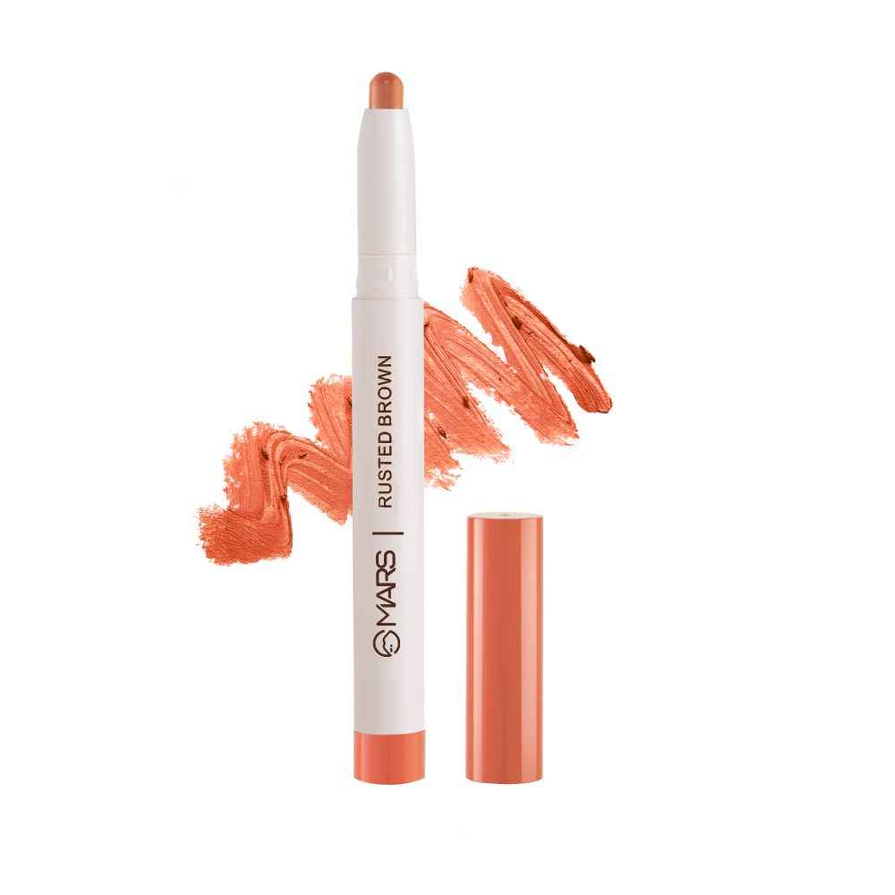 Buy MARS Retractable Poppins Long Lasting Lip Crayon | Matte Finish | Smudge Proof & Kiss Proof Crayon Lipstick for Women (1.3 gm) (12-RUSTED-BROWN) - Purplle