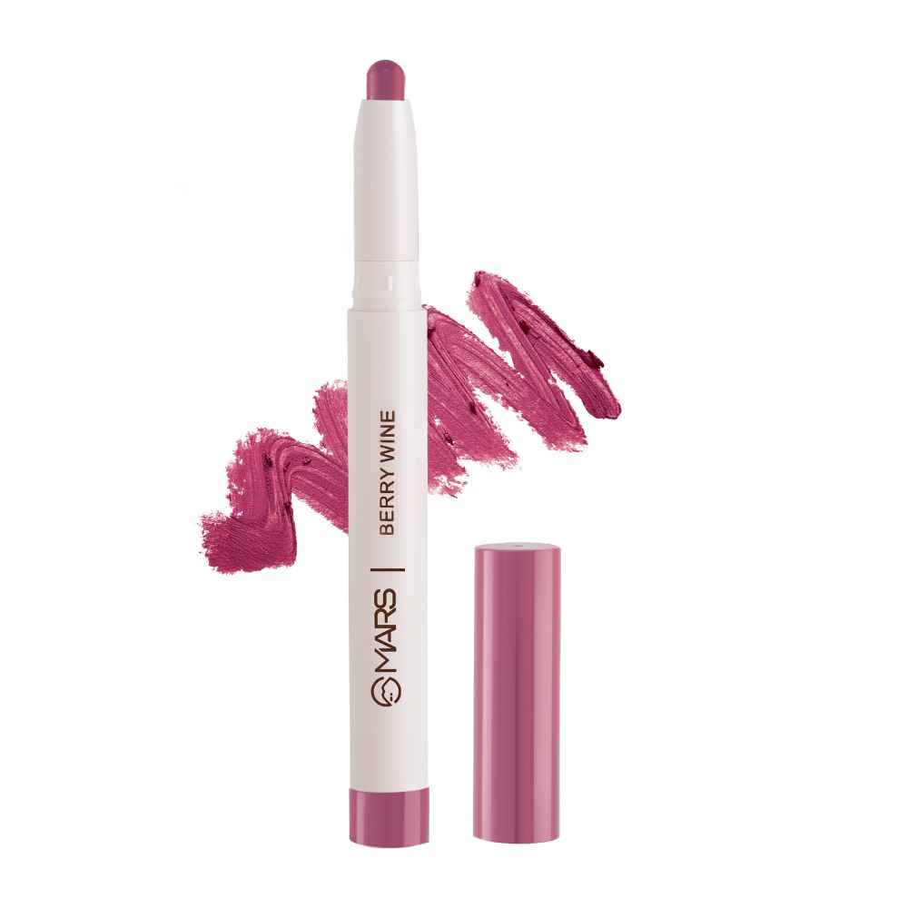 Buy MARS Retractable Poppins Long Lasting Lip Crayon | Matte finish | Smudge proof & Kiss Proof Crayon Lipstick for Women (1.3 gm) (09-BERRY-WINE) - Purplle