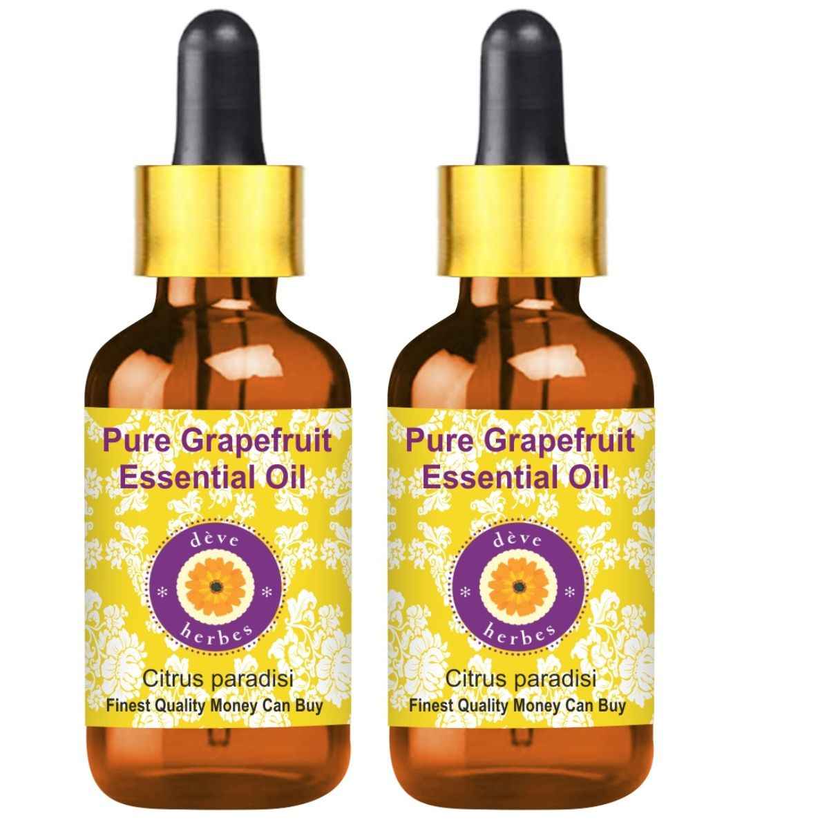 Buy Deve Herbes Pure Grapefruit Essential Oil (Citrus paradisi) with Glass Dropper Natural Therapeutic Grade Steam Distilled (Pack of Two) 100ml X 2 - Purplle