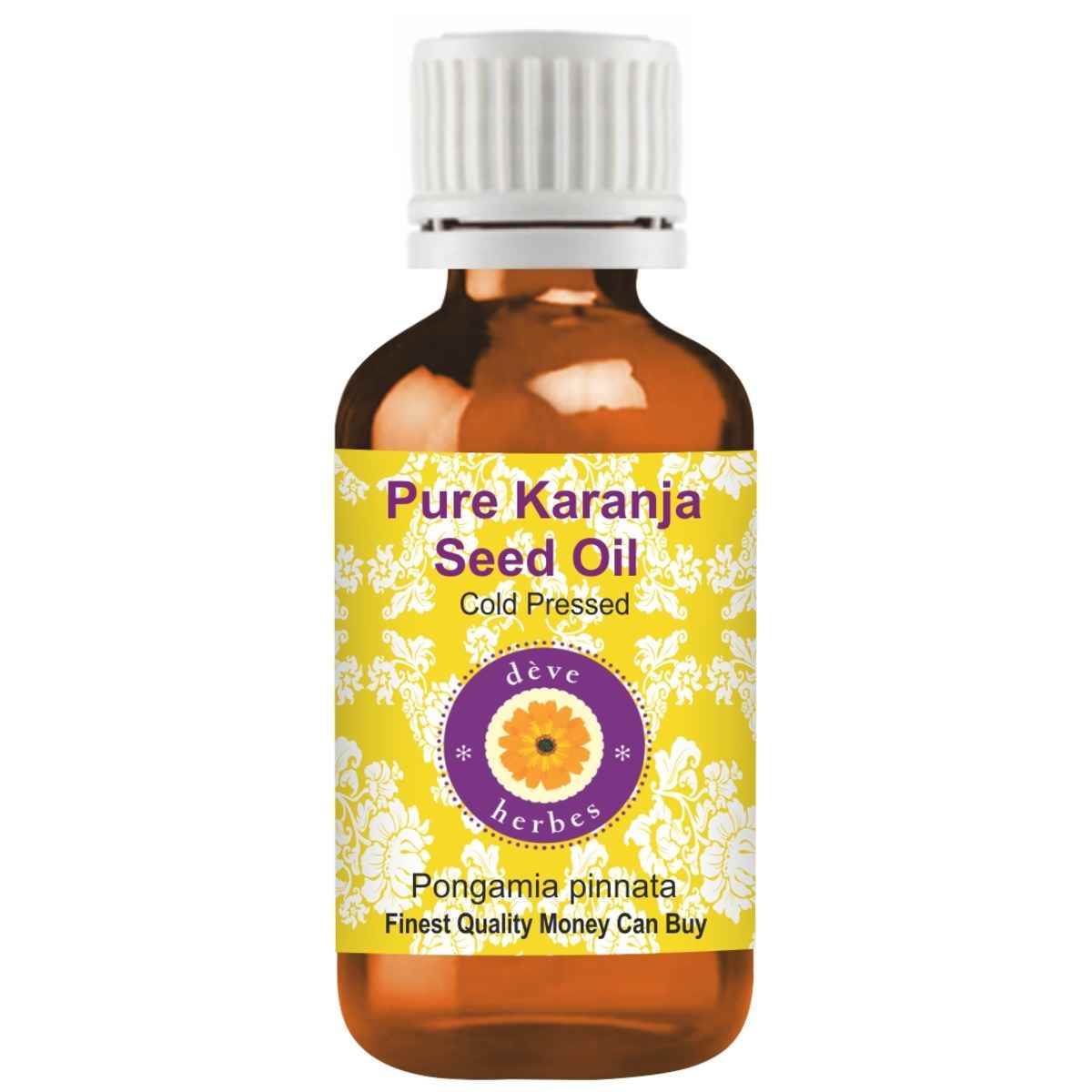 Buy Deve Herbes Pure Karanja Seed Oil (Pongamia pinnata) Natural Therapeutic Grade Cold Pressed 50ml - Purplle